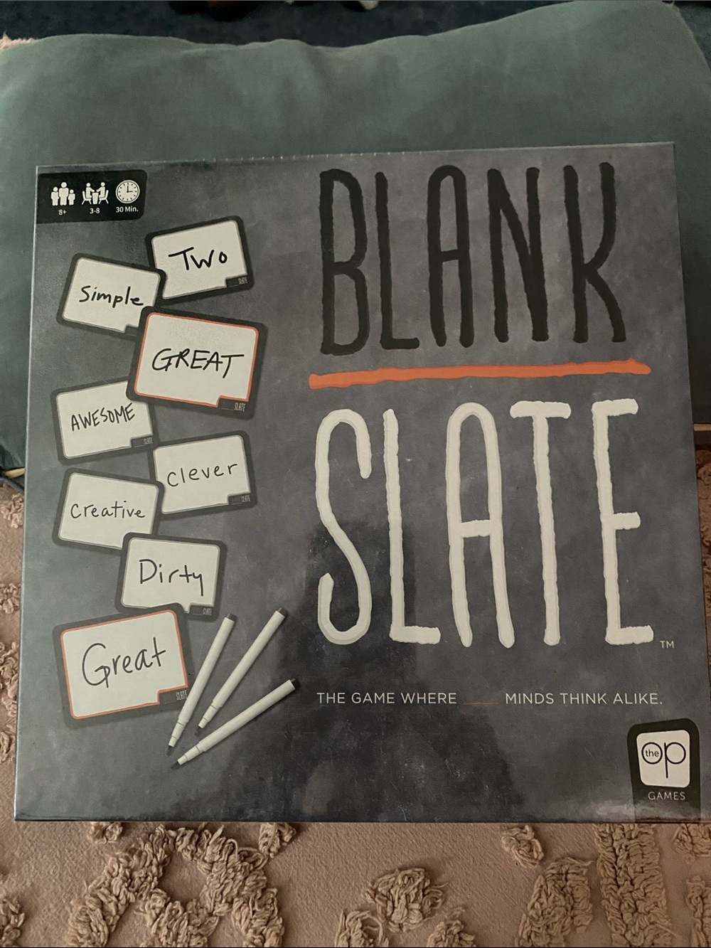 Blank Slate Party Board Game in Slate Gray by The OP Games